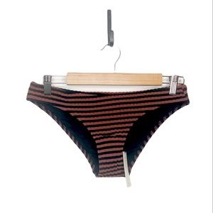 Solid & Striped Elle Bottom Riad Striped Rib Brown Black